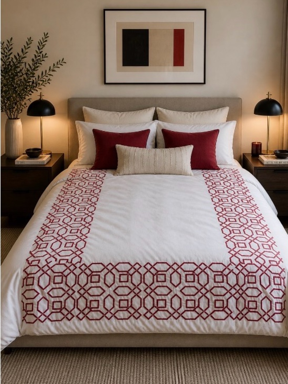 Pottery Barn Moroccan Mosaic Queen duvet cover